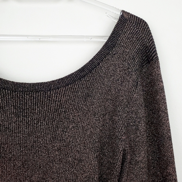 A.L.C. | Metallic Ribbed Cross-Back Chance Sweater - Picture 4 of 7